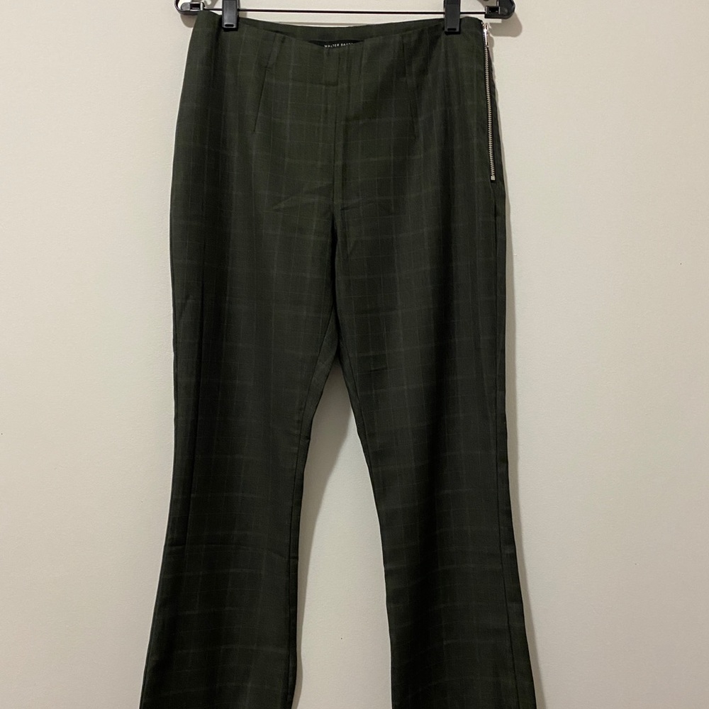 Walter Baker patina checkered high-rise pants